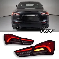 Lámparas traseras LED para Maserati Ghibli 2014-2022, conjunto de luces traseras, luz de marcha diurna DRL, accesorios para coche