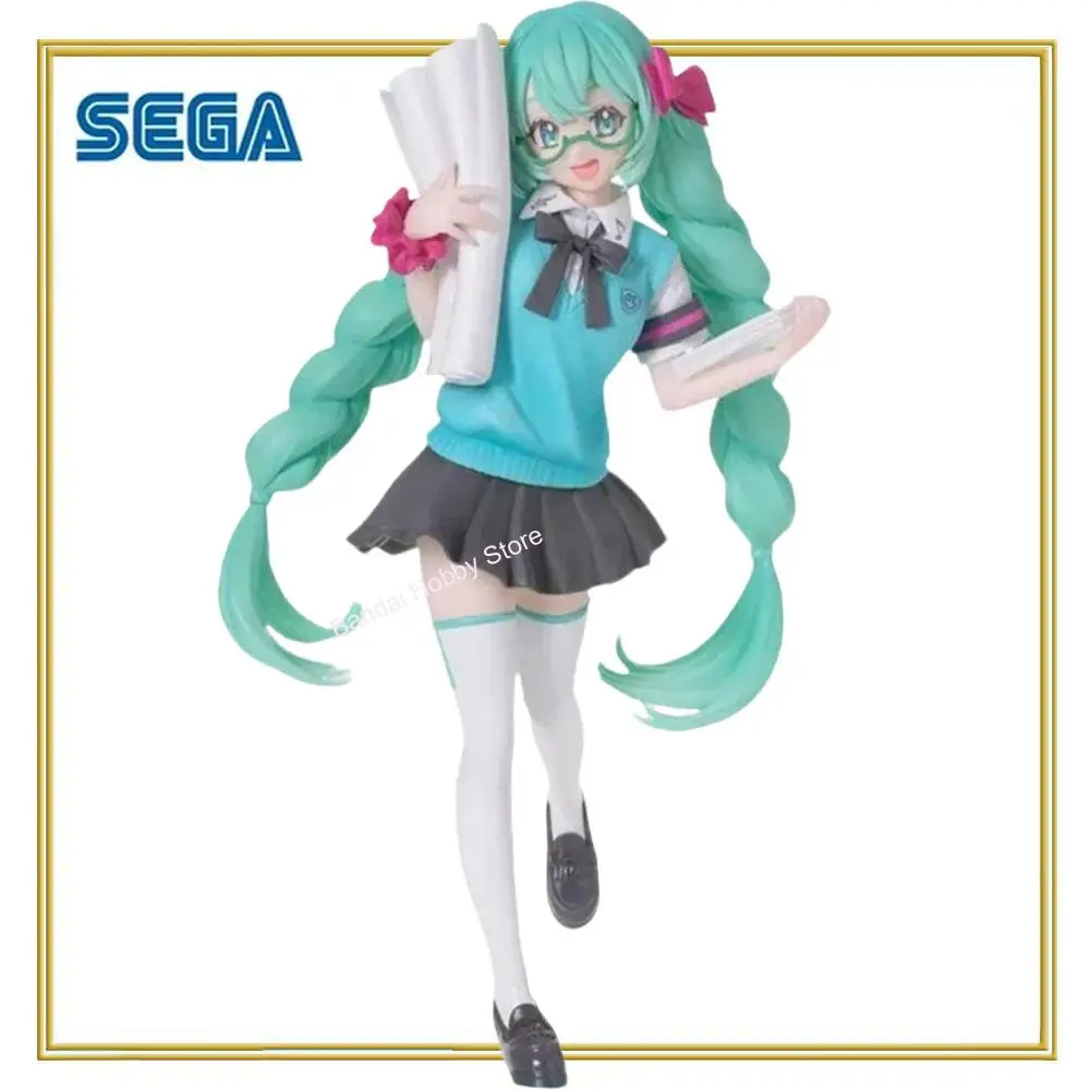在庫あり-sega-オリジナル正規品-vocaloid-歌手-ルミナスタ-初音ミク-16-周年記念-18-センチメートルアニメモデルコレクション玩具フィギュア