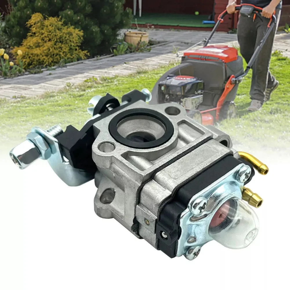 Silver 11mm Carburetor Metal Lawn Mower Accessories Carb Durable Strimmer Carburetor for 22cc 26cc 33cc 34cc 36cc Strimmer