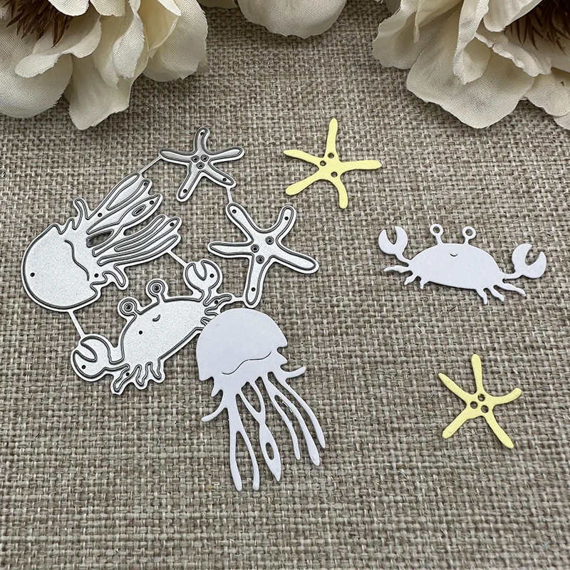 Starfish Crab Octopus Metal Cutting Dies Stencils For DIY Scrapbooking Decorative Handcraft Die Cutting Template Mold