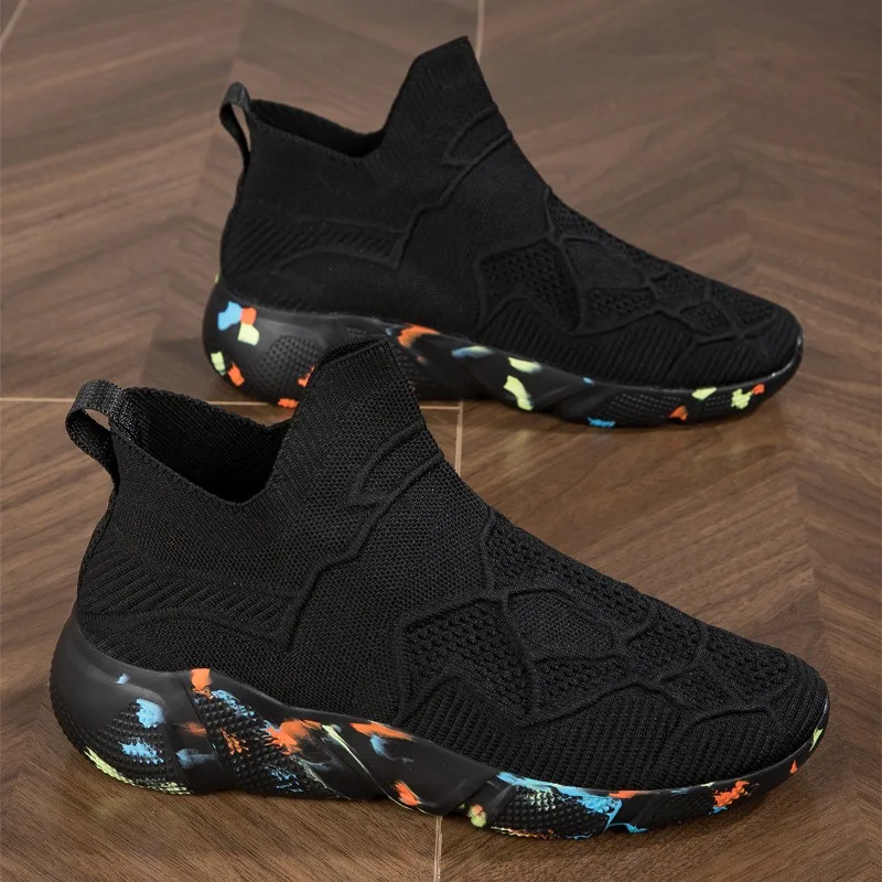 

YRZL Men Skate Shoes Summer Mesh Sneakers Lightweight Walking Shoes For Men Anti Slip Comfortable Sports Shoes Casual Footwear