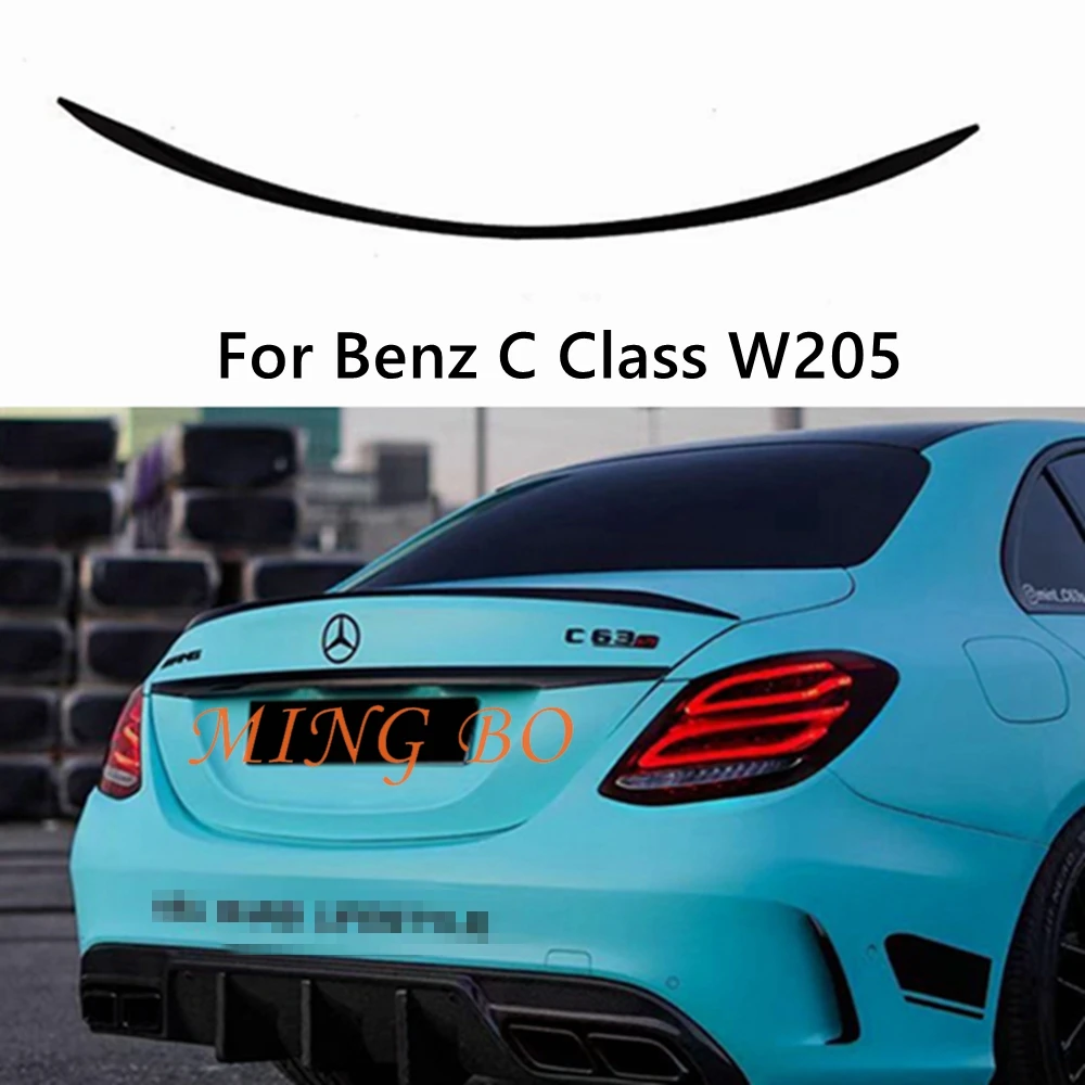 

For Mercedes W205 C-class 2015-2020 W205 C205 4-Door C63/AMG/PSM Style ABS Car Tail Wing Decoration Rear Trunk Spoiler