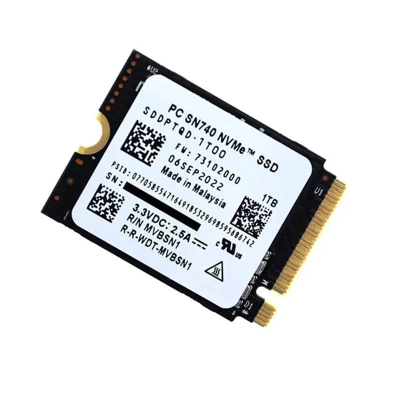 الأصلي SN740 1T 512G 256M.2 2230 Unit de Stato Soloido 2t pcie4.0 nvme m.2 ديسكو ريميجيدو ssd 2t portátil سطح المكتب أحادية دي #1
