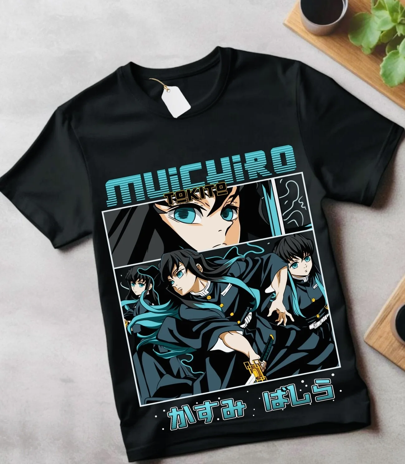 Camiseta de Verano 2026 con Estampado de Muichiro Tokito del Anime Demon Slayer, Camiseta de Manga Corta de Algodón Puro para Niños, Unisex, Casual y Holgada