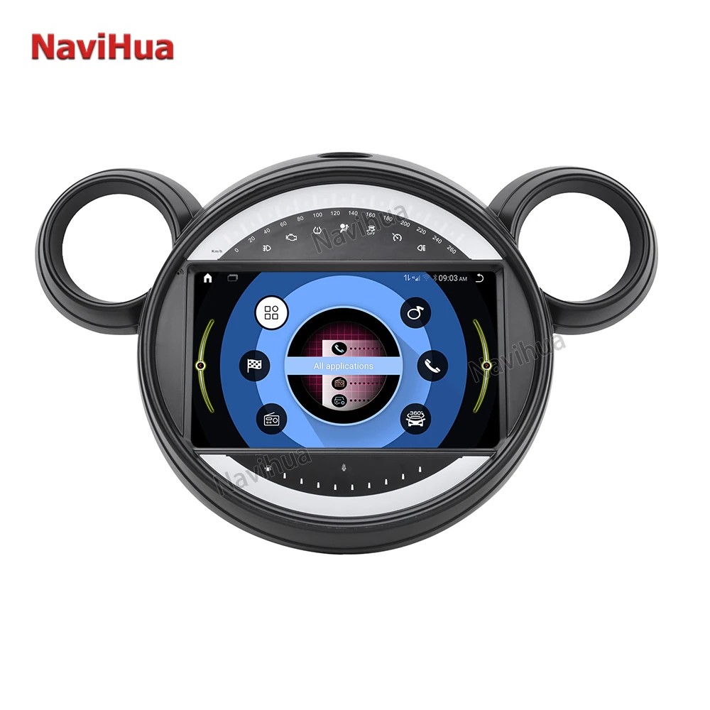 NaviHua  9 Inch Touch Screen Wireless Screen Multimedia Gps Radio Dvd System Carplay Player for BMW MINI R60 2011 2016 NBT