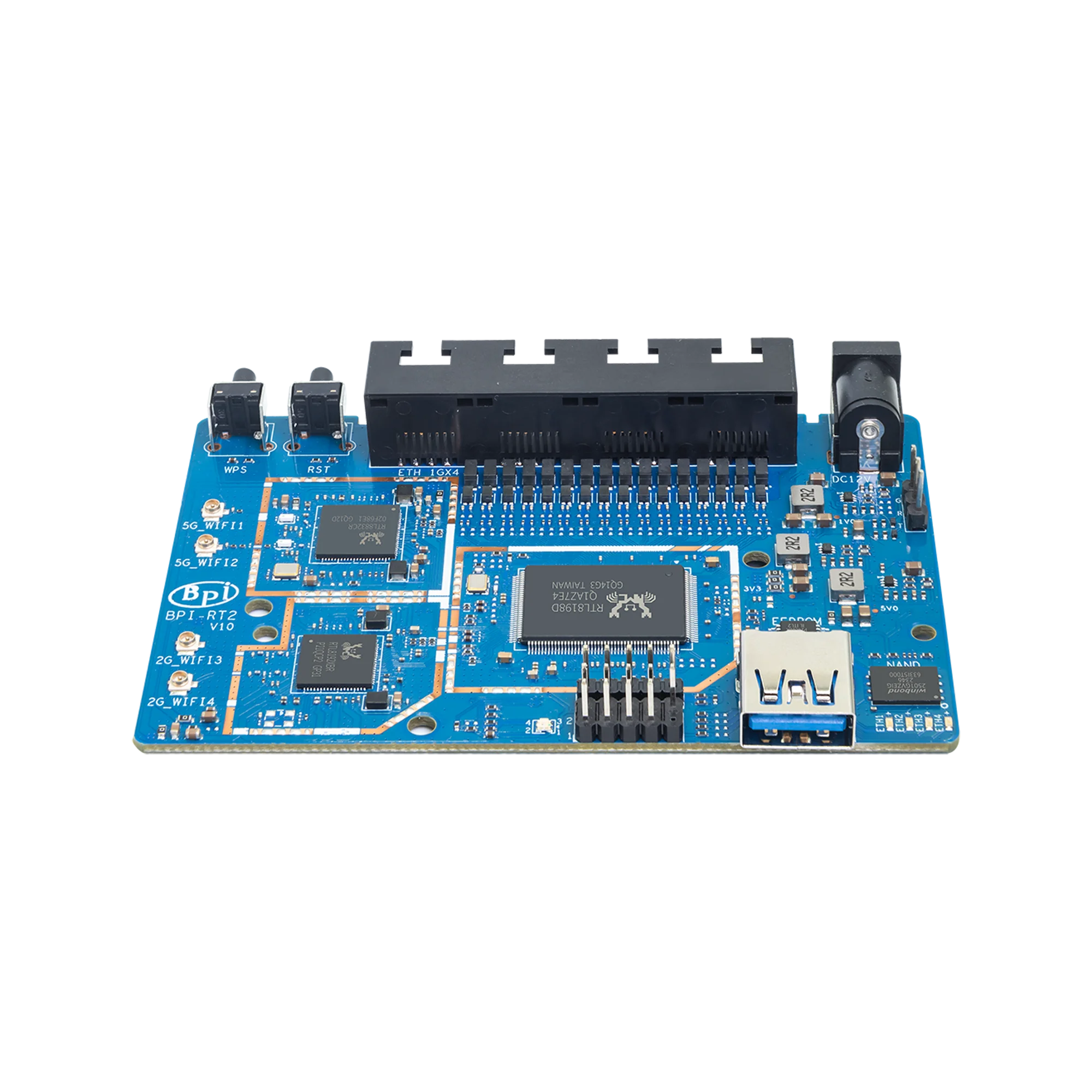 Banana Pi BPI-RT2 Router Board 1G RJ45 WAN LAN Realtek RTL8189D 256MB DDR3 128MB SPI-NAND Dual-Band Wireless Router