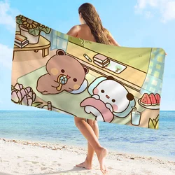 Cute Cartoon Bubududu Panda Towel Microfiber Beach Towel Absorbent Quick dry Soft Yoga Swimming Resort Mountain Climbing Towel