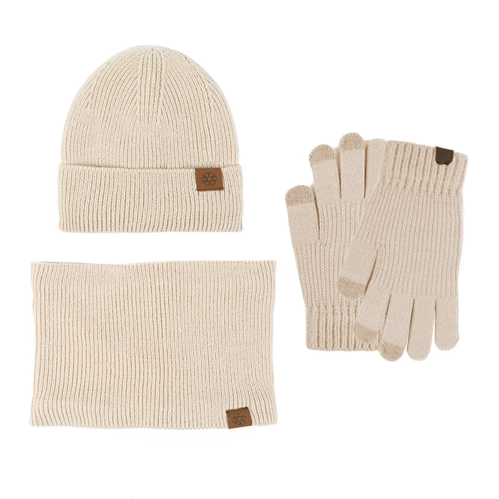 Conjunto doble de guantes a rayas para niños, 3 piezas, bufanda de capa, forro de felpa, gorros de punto para invierno, gorro de redecilla para niña