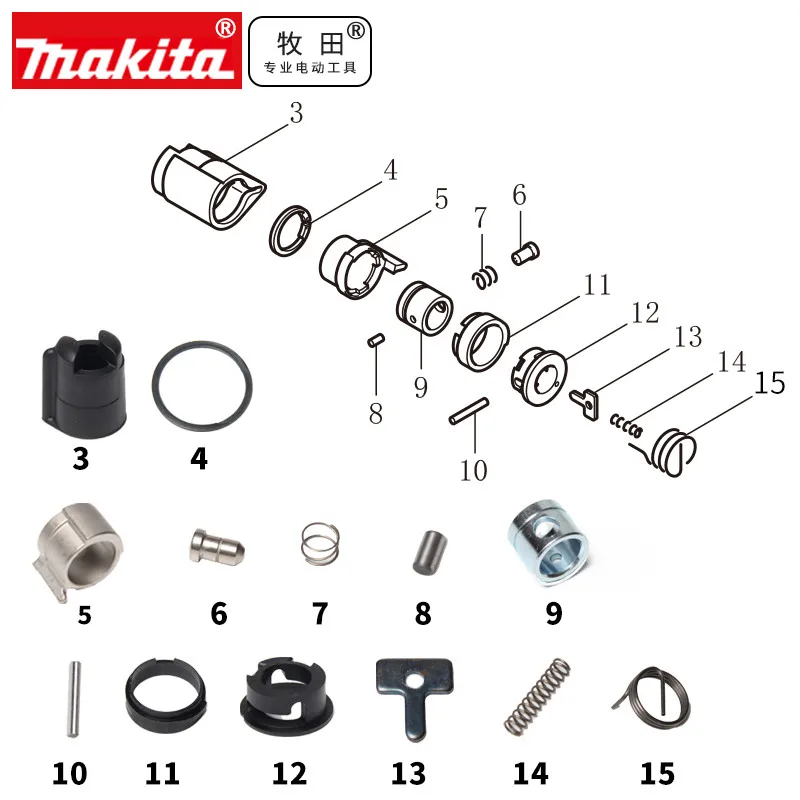 Imagem -03 - Blade Clamp Conjunto para Makita Serra Alternativa Guarda do Motorista Jr3050t Jr3060t Bjr181 Djr182 Xrj02 Jr3050 Jr3070ct Serra Alternativa