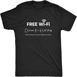 Funny Sarcasm Quote Mens Free WiFi Tshirt Math Equation Novelty Tee Men Clothing Printed Streetwear Graphic T Shirts