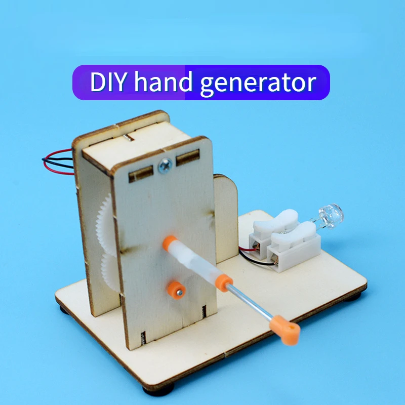 Diy Hand-cranked Generator Technology School Students Fun Science Experiment Invention Physics Children Play Teaching Aids