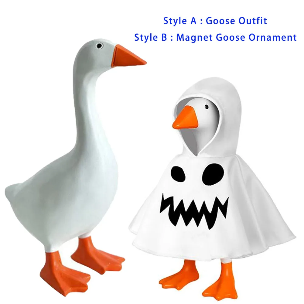 Hallowmas Desk Goose Hoodie For 7Inch Goose Statue Outfit Miniature Hoodie Clothes For Desktop Goose Table Decor