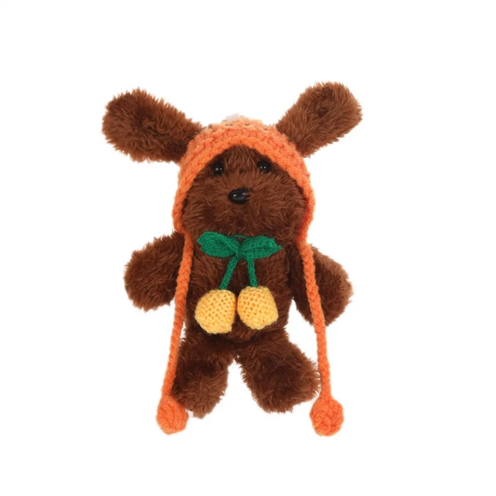 Keyfob Beanie Hat Puppy Pendant Cartoon Funny Dog Keychain Cute Dog Keyring School Bag