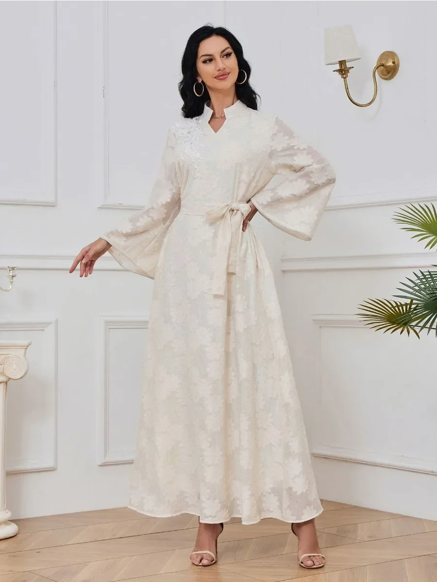 

Eid Muslim Party Dress for Women Jalabiya Abaya Ramadan Long Dresses Abayas Woman Kimono Robe Caftan Vestidos Largos 2024