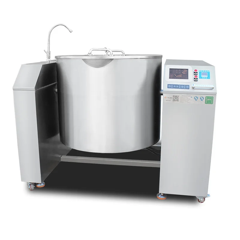 380v/30kw tipo de inclinação panela de sopa de alta potência tipo balanço panela de sopa automático marinado molho de carne frigideira/mistura pode ser adicionado