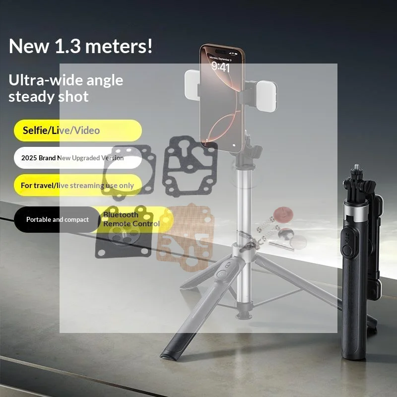 Wireless Bluetooth Selfie Stick Foldable Portable Tripod Phone Mount 360° Rotation for Group Photo Travel Outdoor Use