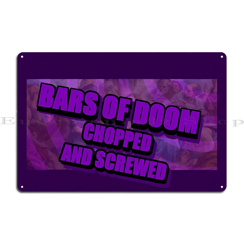 official cover art for master style s song bars of doom chopped and screwed version Metal Sign Party Iron  Cinema