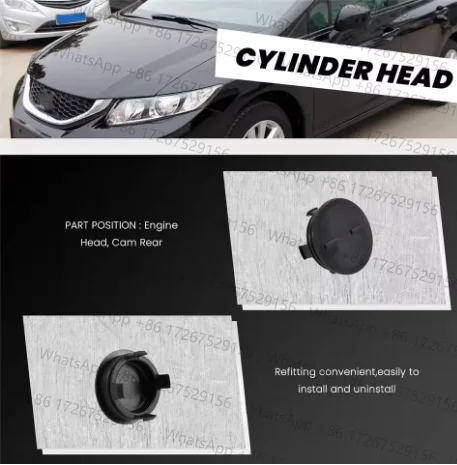 2 peças 12513-p72-003 para câmera traseira da cabeça do cilindro/plugue de sincronização com vedação