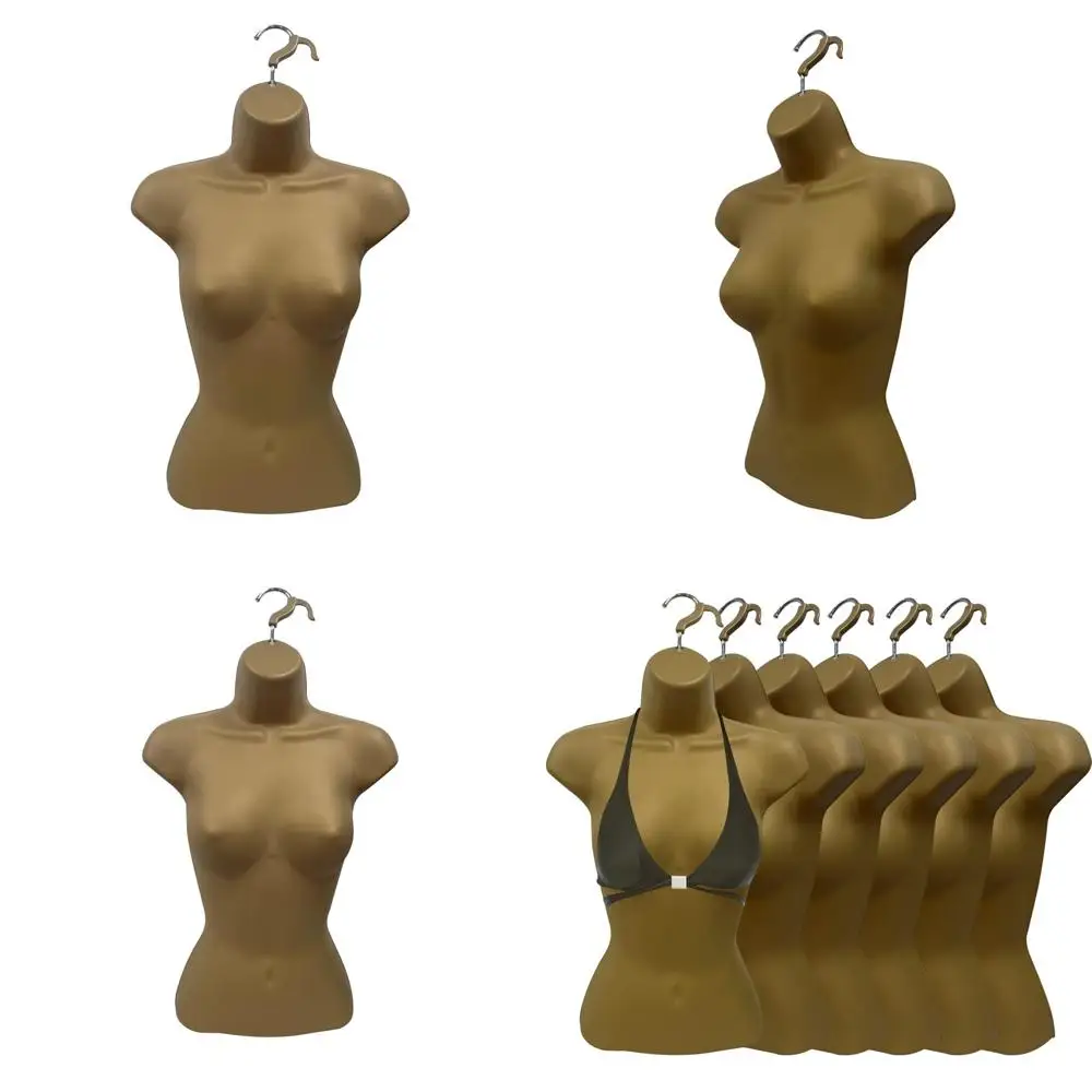

Stackable Hollow Back Female Mannequin Dress Form for T-Shirt Display and Craft Countertop Use