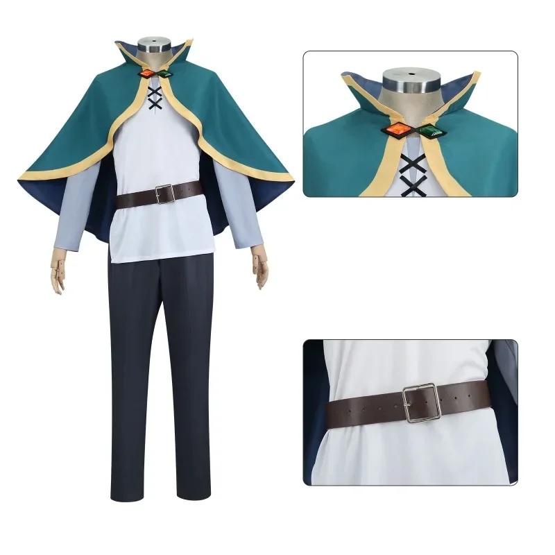 

Anime Konosuba God's Blessing On This Wonderful World Cosplay Costume Satou Kazuma Cos Outfits Wig Cloak for Men Halloween Party