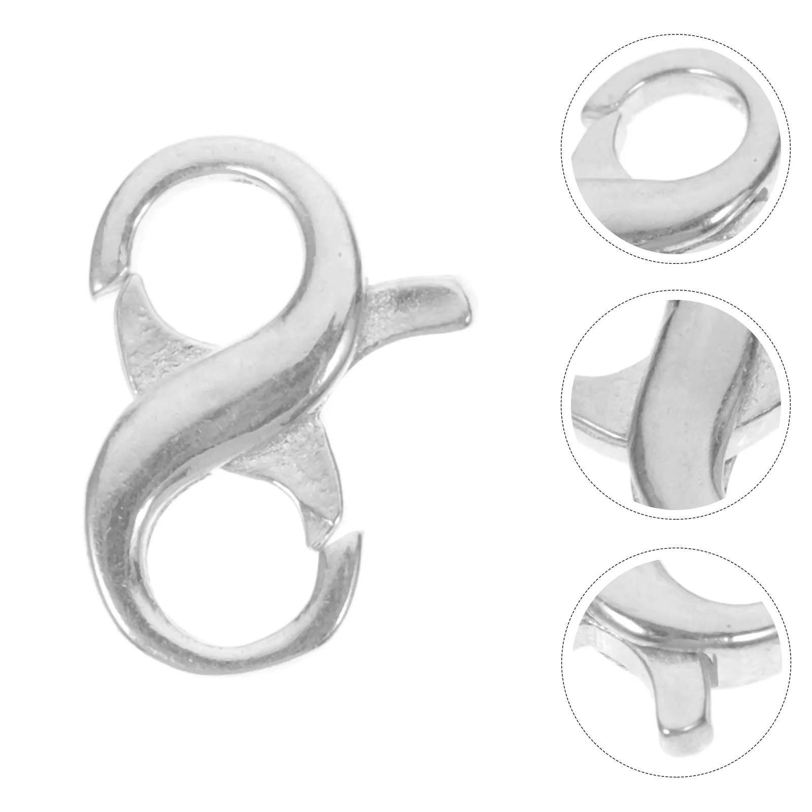 Sterling Silver Handwoven Jewelry Necklace Bracelet Extender Lobster Clasp Connection Buckle Charm Converter