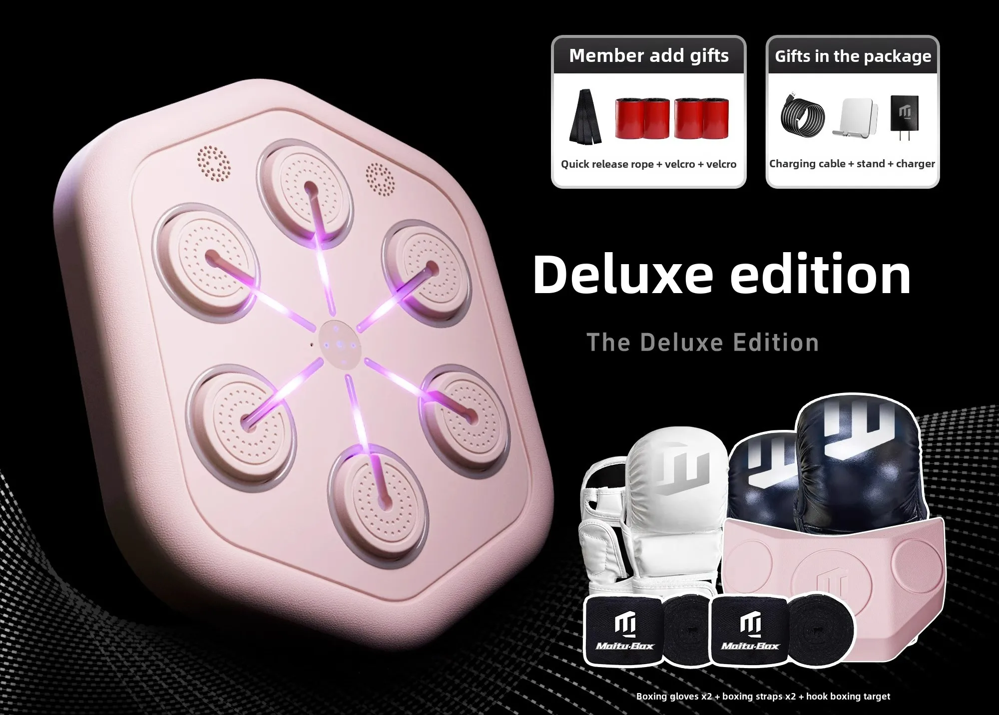 قفازات مدرب آلة الملاكمة للموسيقى الذكية، قفازات جدارية منزلية #6