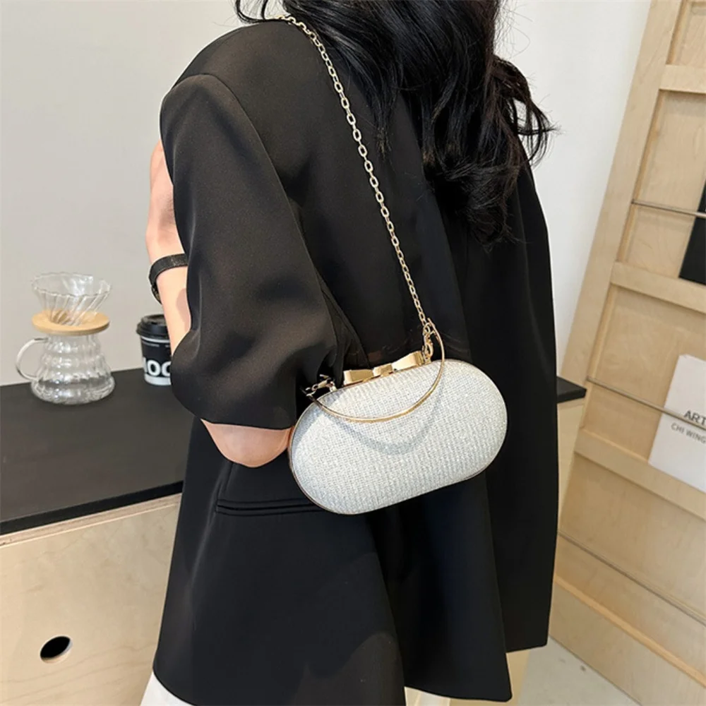 Evening Clutch Bags Women Shiny Handbag Party Banquet Clutches Bag Fashion Chain Shoulder Crossbody Bags Luxury Lady Purse