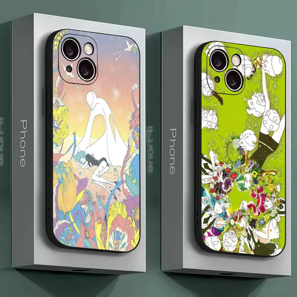 Funda de teléfono Land Of The Bright, funda de teléfono mate de silicona negra para Iphone 17 Air 16 15 14 13 12 11 Pro Max, funda blanda de TPU
