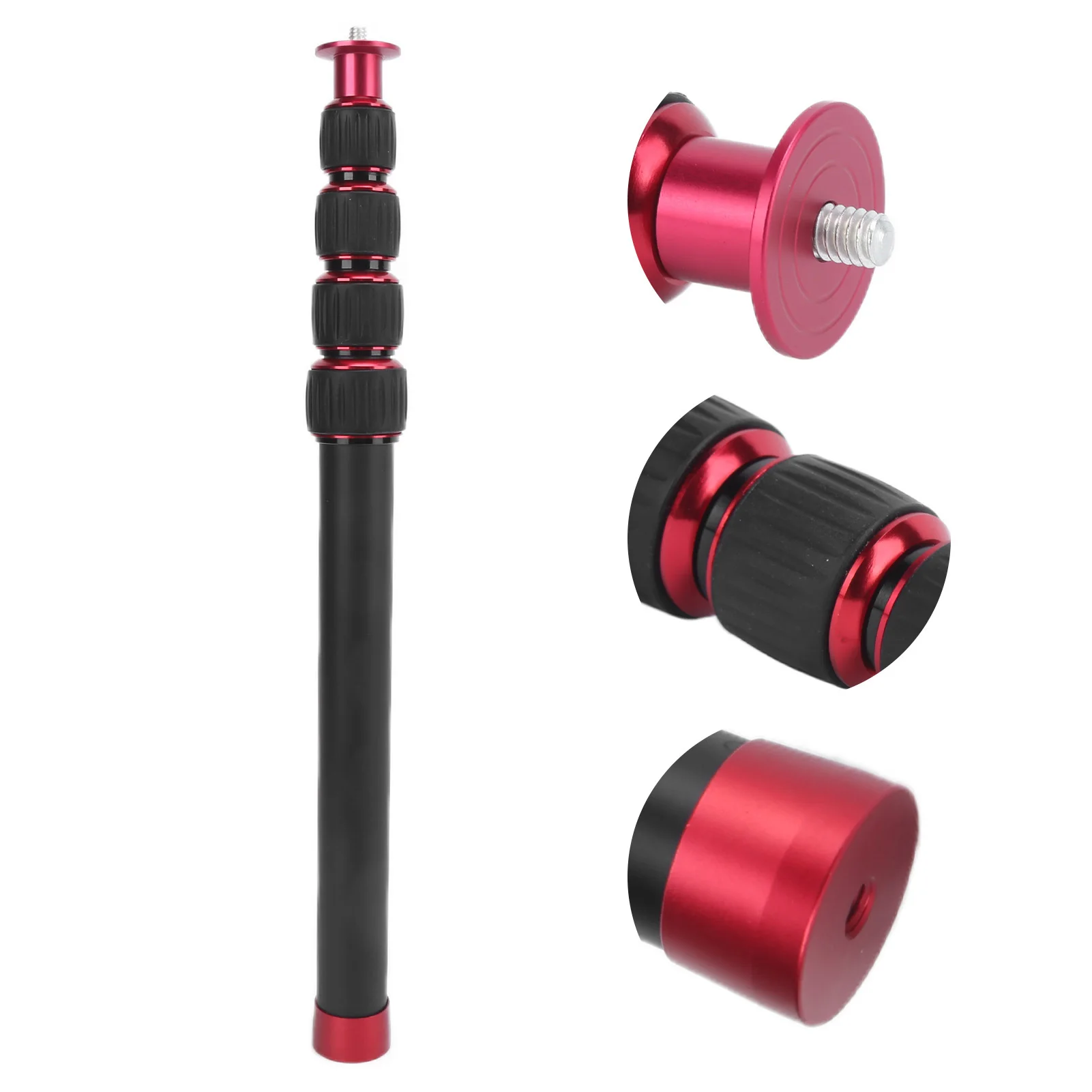 Manbily Camera Monopod Tripod Extension Rod LR‑255 Aluminium Alloy Tripod Mount Monopod Extension Tube