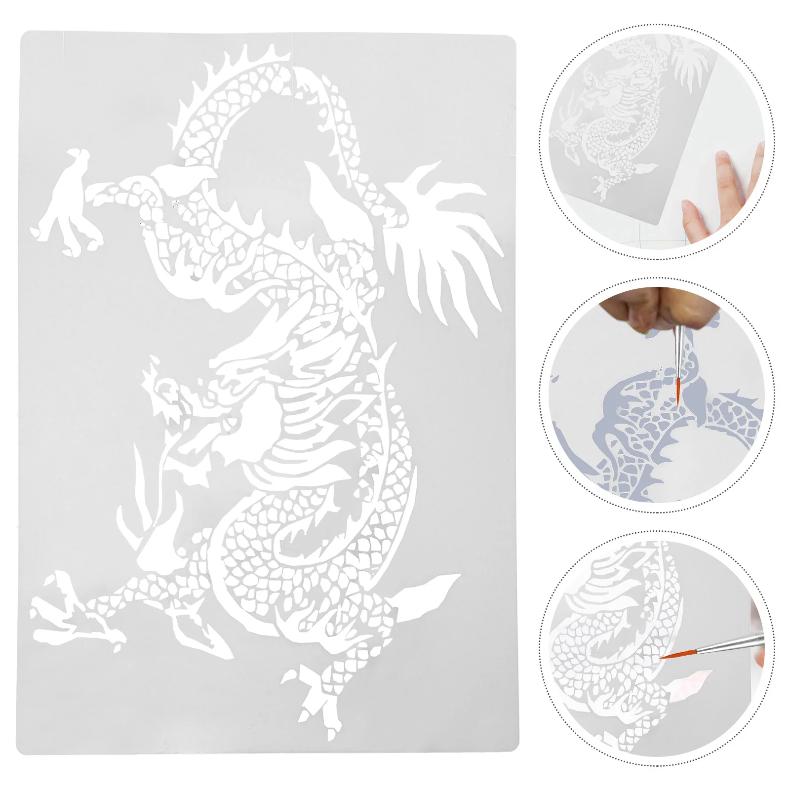 2 Pcs Hollow Out Painting Template Child Pp Decorative Stencil DIY Plastic Stencils