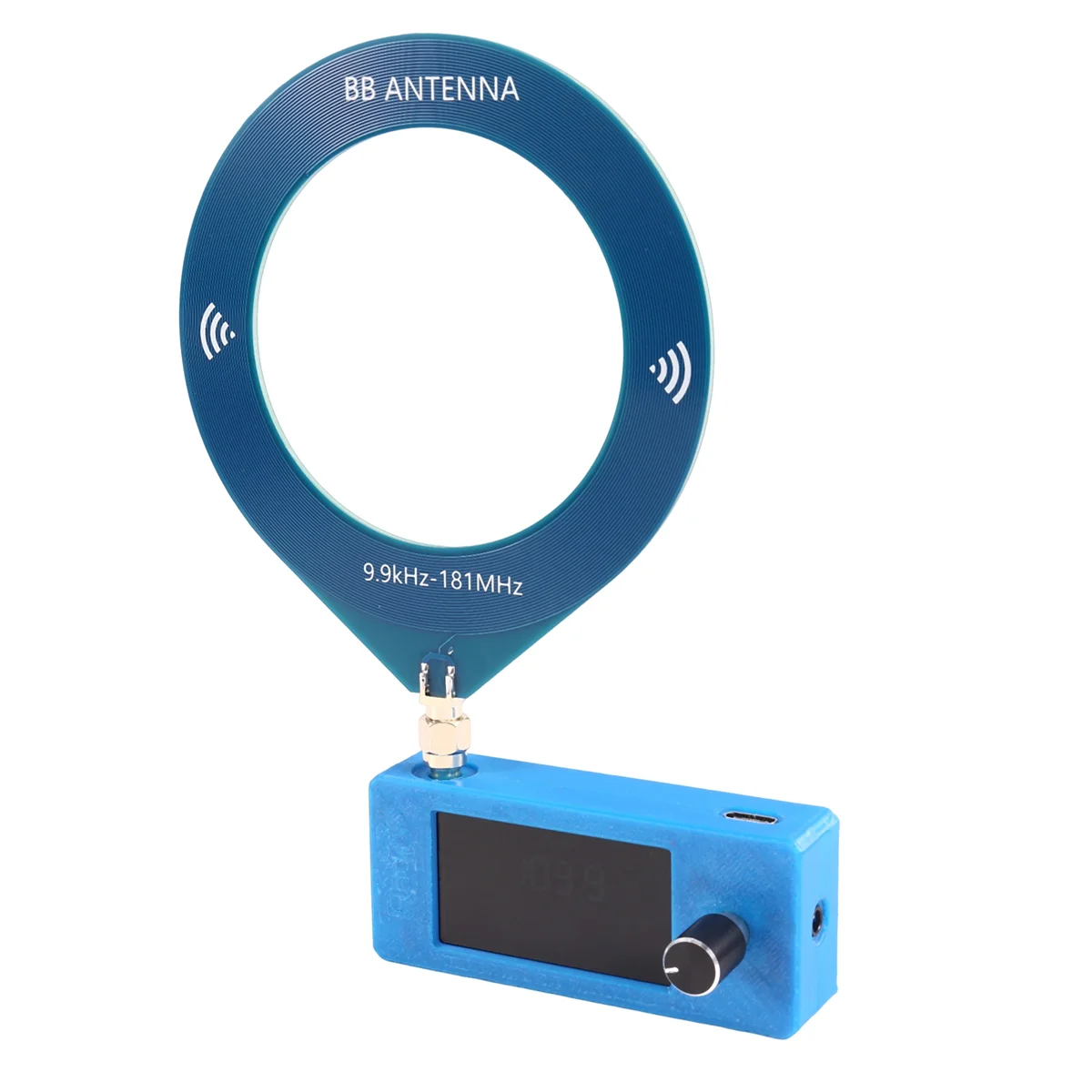 Efficient Radio SMA Interface 0.5-108mhz Full Band AM FM LSB USB Radio Blue