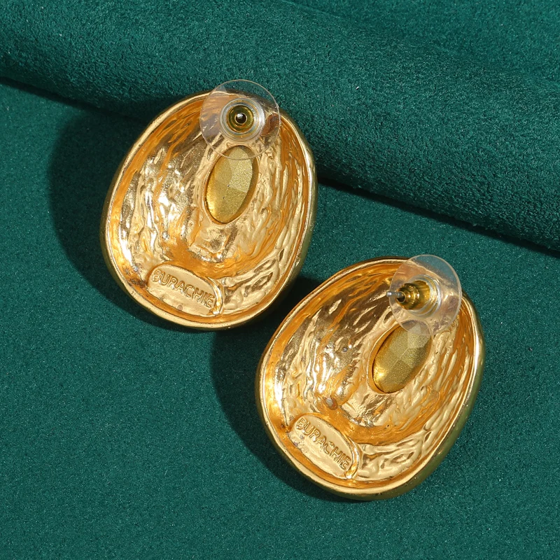 خمر الوردي كريستال قرط الاذن المرصع حجر الراين الذهب اللون العتيقة جودة مصمم المجوهرات الفاخرة للمرأة اكسسوارات جديد 2025