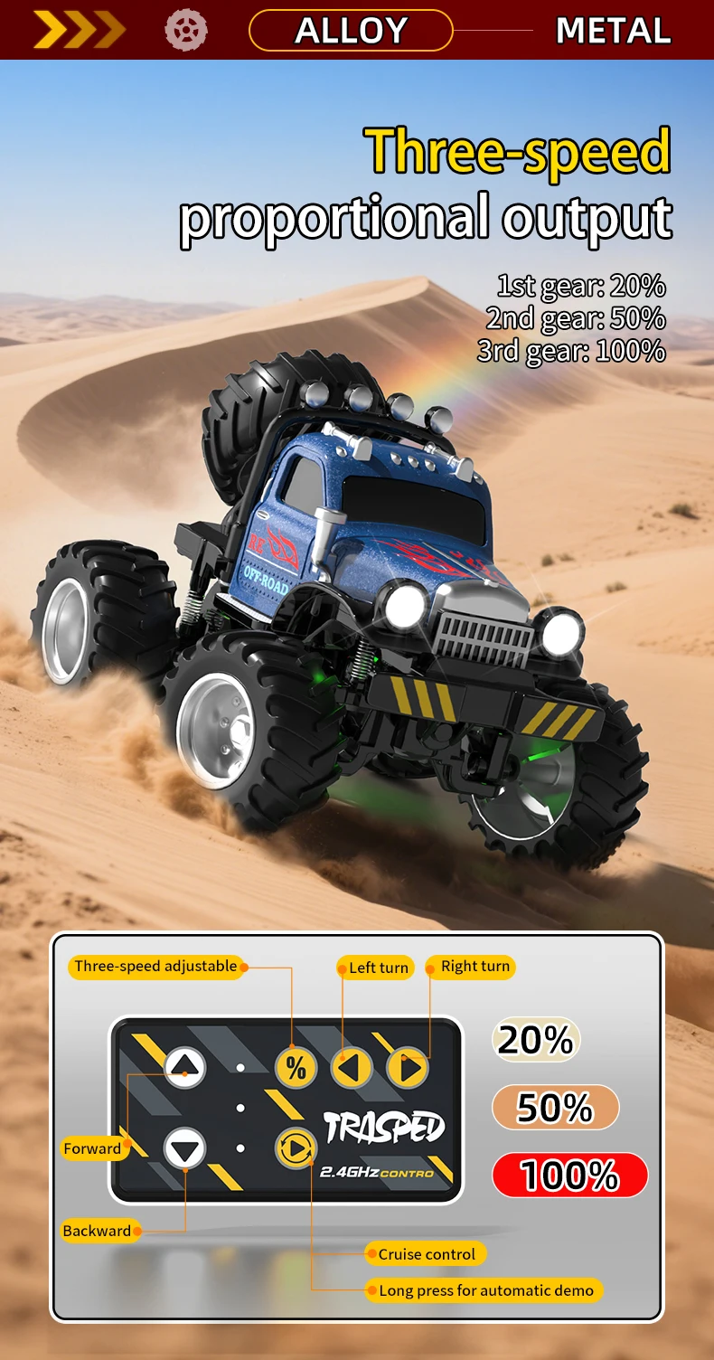 

2,4G внедорожник с дистанционным управлением, регулируемая скорость, сплав, настольная модель, альпинистский автомобиль, сплав, грузовик с дистанционным управлением, игрушка, подарок для ребенка