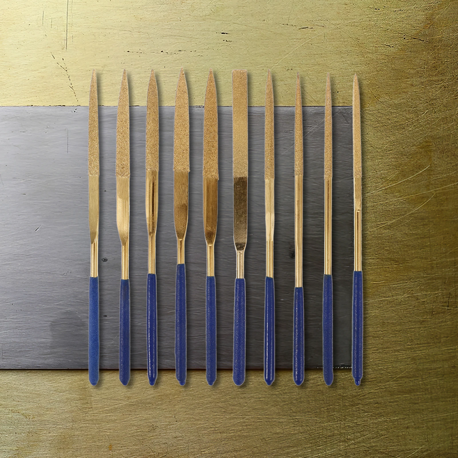

10pcs Diamond Coated Titanium Files Set for Metal Woodworking Crafting Tools Precision Sharpening Metal Projects