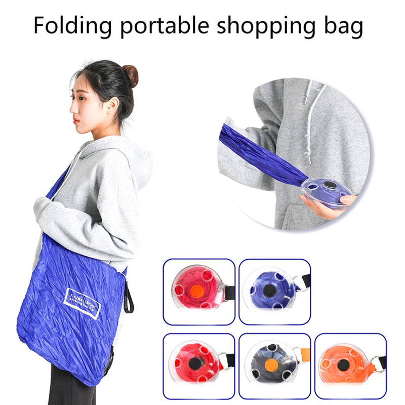 Borsa portaoggetti telescopica pieghevole borsa per la spesa portatile di grande capacità borsa da viaggio da campeggio riutilizzabile Messenger