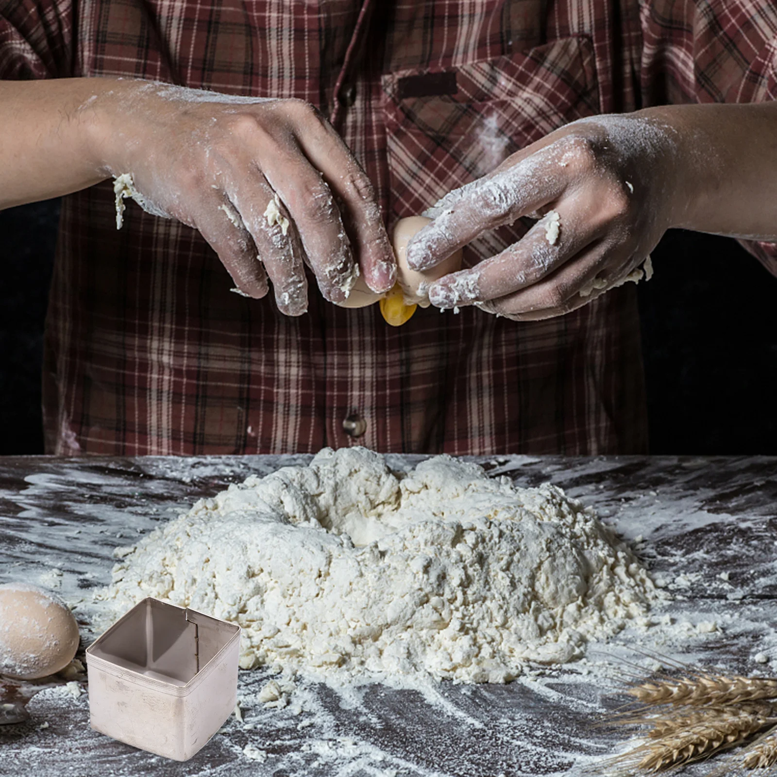 

3D Stainless Steel Baking Cutter Christmas Gingerbread House Cookie Cutter For Diy Cake Decorating Fruit Vegetable Pancake