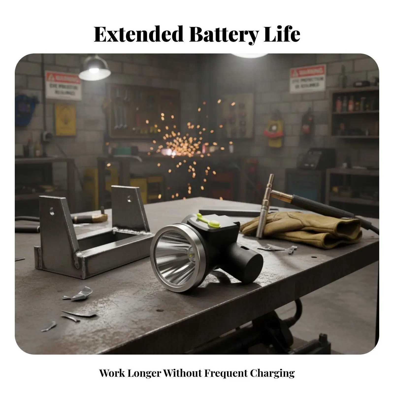 Welding Face Shield Helmet Safety Working Auto Welding Mask Rechargeable Lamp for Protective Work Helmet Maintenance
