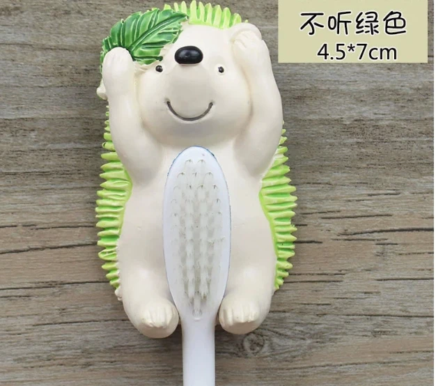 

2 Pcs Toothbrush Holders Couple Cute Self-adhesive Bathroom Storage Organizer for