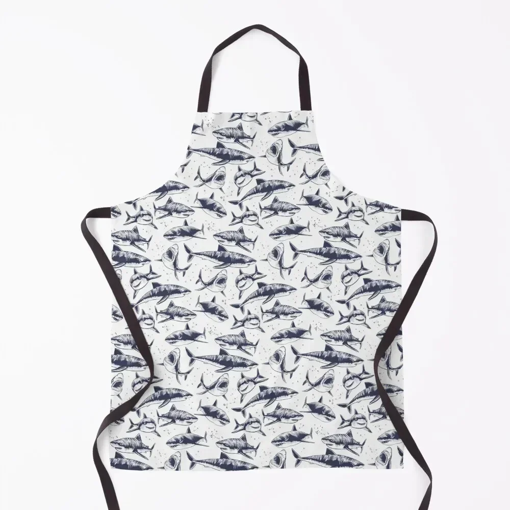 

Sharks Apron Kitchens Woman esthetician Chef Uniform Women professional hairdressing Apron