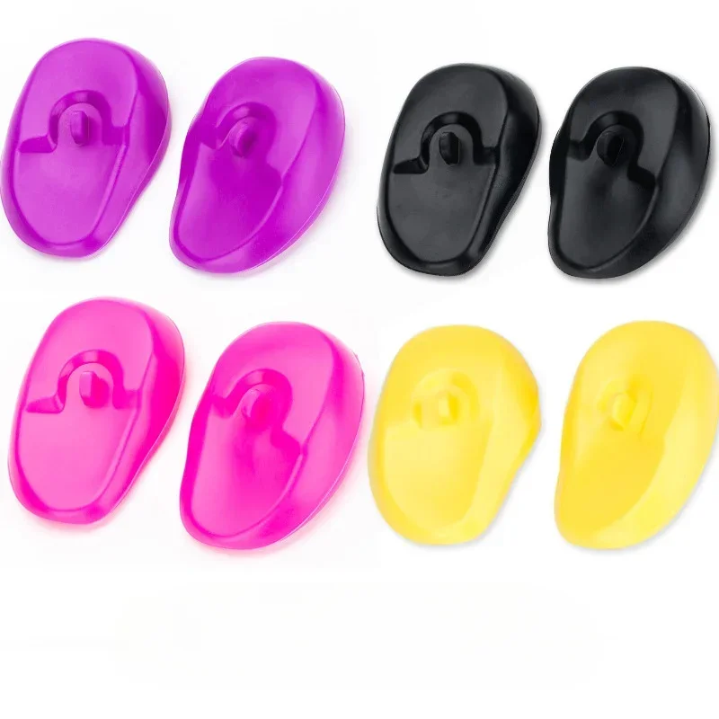 2pcs Silicone Ear Cover Hair Coloring Dyeing Protector Ear Waterproof  Salon Ear Shield Earmuffs Caps Shower Styling Accessories