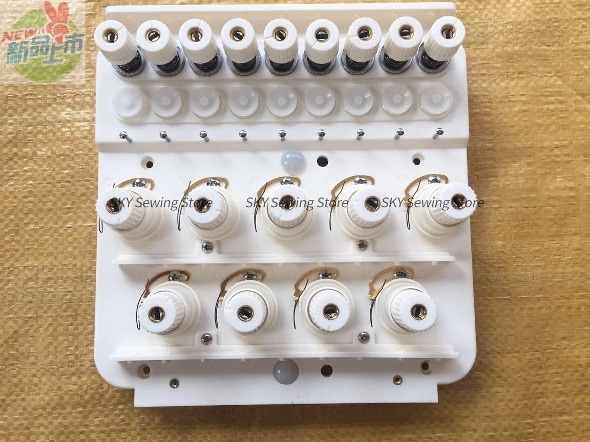 1PCS Upper Panel Junction Box Nine-Pin Clamp Assembly with Bottom Inspection Alarm Head Computer Embroidery Machine Accessories