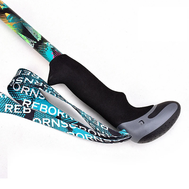 عمود الرحلات قابل للطي من ألياف الكربون خفيف للغاية وقصير للغاية تلسكوبي خارجي عبر البلاد للجري والمشي لمسافات طويلة