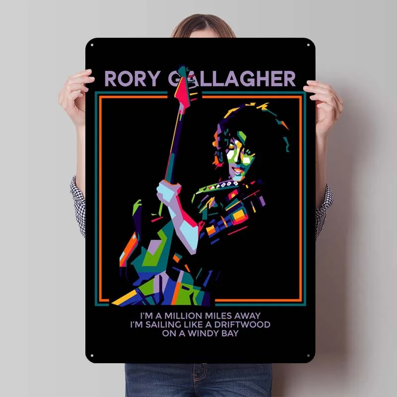 Rory Gallagher Metal Signs Rock Music Posters Bathroom Decoration Living Room Vintage Tinplate Sign for Wall Art Decoration Home