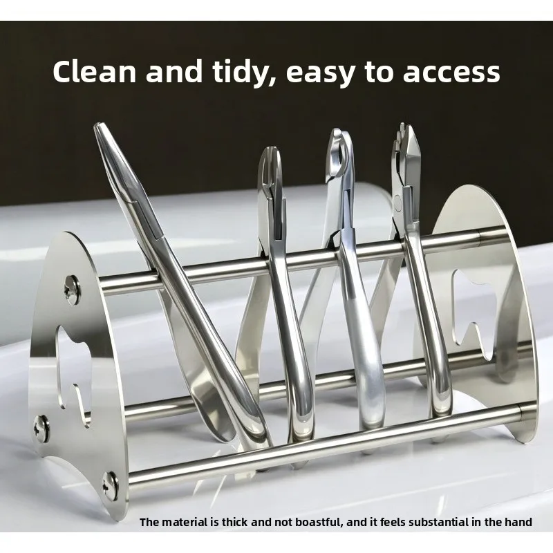 Stainless Steel Tool Storage Rack, Multi‑Purpose Metal Placement Holder, Lab Workshop Hand Instrument Organizer Stand Bracket