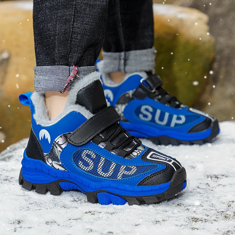 

Winter Children's Casual Snow Ankle Boots Non-slip Outdoor Mountain Climbing Shoes Fashion Kids Waterproof Warm Sneakers