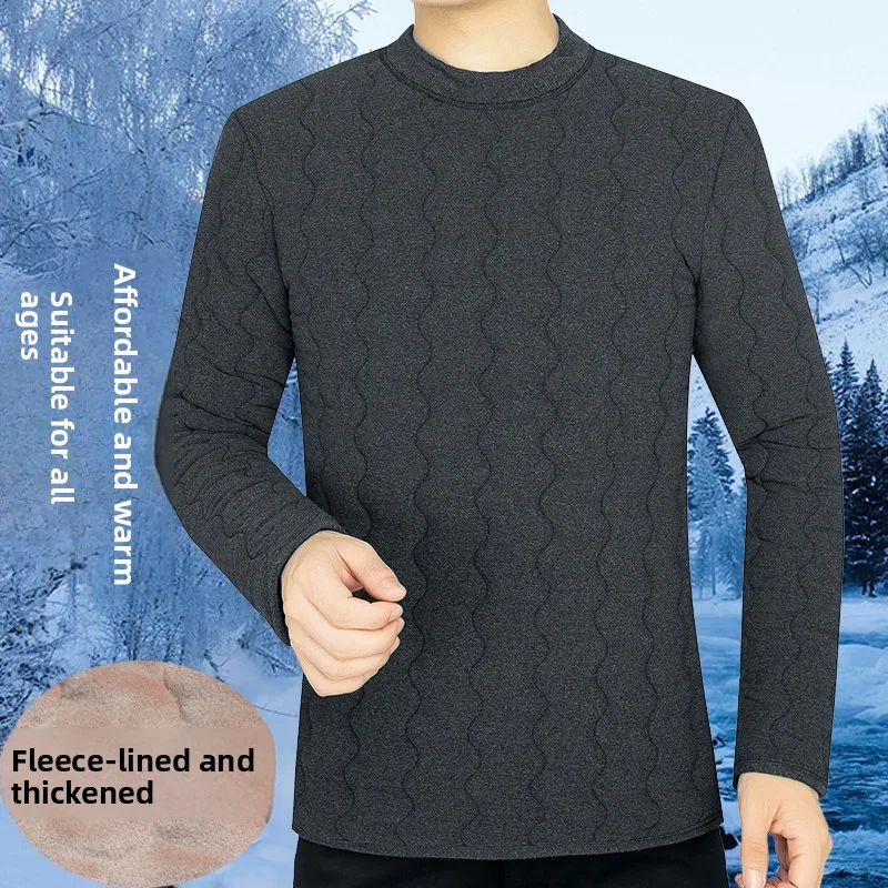 

Men's Winter Thiened Padded Cotton Jaet Inner Wear Warm Fce Lined Thiened Inner Cotton Clothes for Men