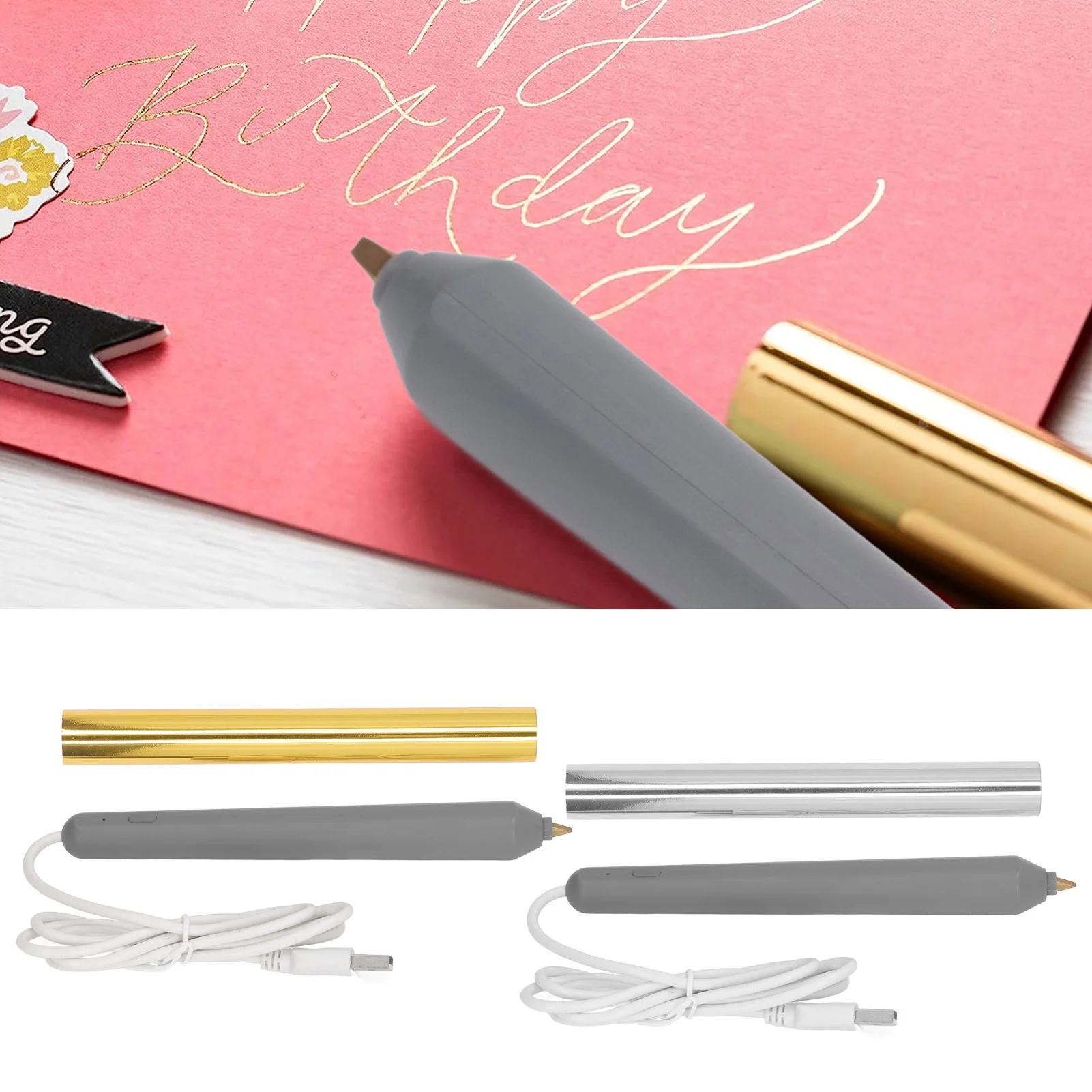 

Hot Foil Pen Foil Stamping Pen Hot Foil Pen USB Heat Foil Stamping Embossing Pen ABS Crafting Tool for Drawing Writing