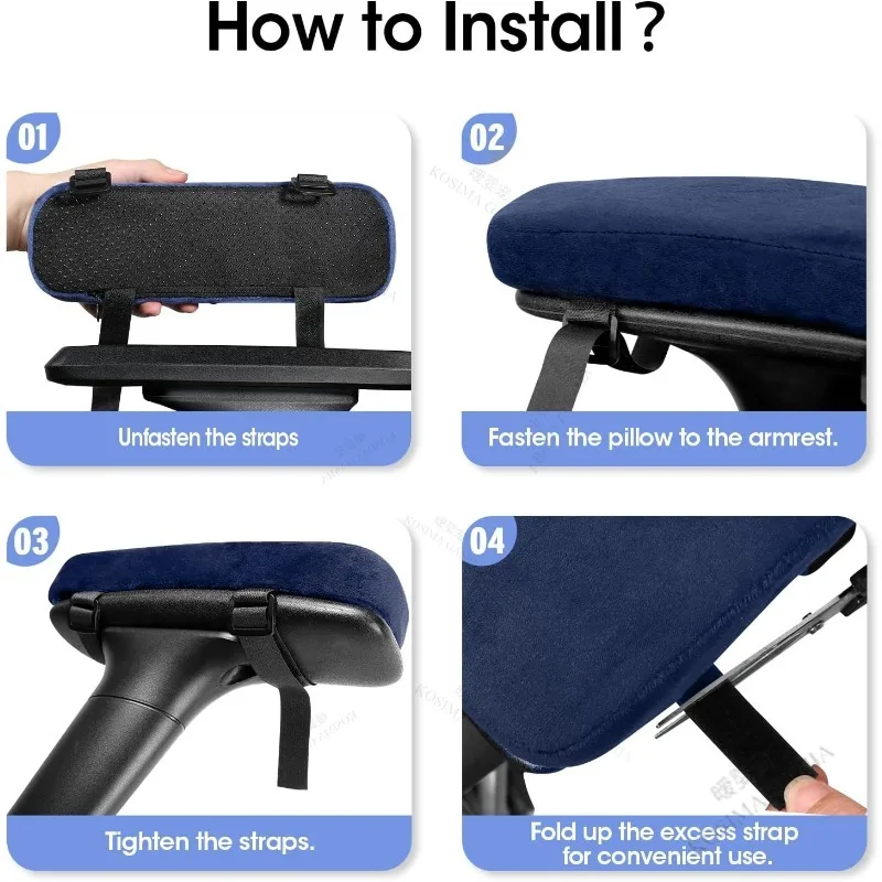 Removable Washable Armrest Cushion 1/2PCS PP Sponge Foam Home Office Gaming Chair Armrest Covers Elbow Pad Non-Slip Comfortable view 5