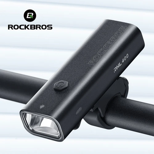 ROCKBROS-luz LED para bicicleta de montaña, a prueba de lluvia, carga tipo C, 2000mAh, faro delantero, lámpara ultraligera de aluminio