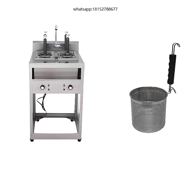 Electric Stainless Steel Double-Head Cooking Stove Dual Zone Control for Soup Dumpling Rice Spicy Hot Kitchen Machine